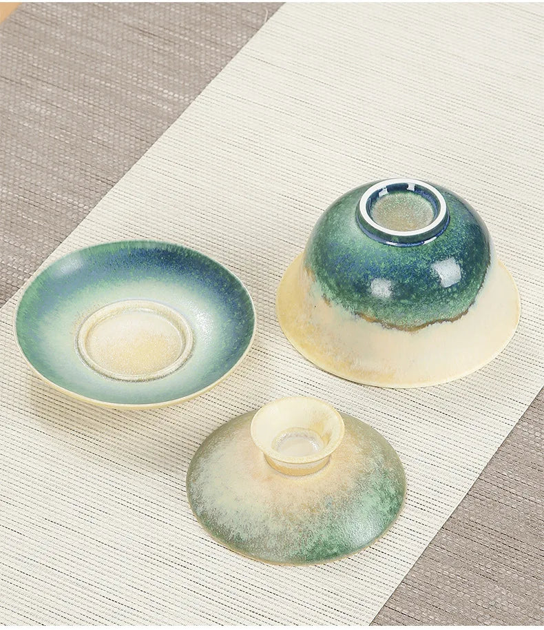 Elegante juego de tazas de té de cerámica | Perfecto para ceremonias del té