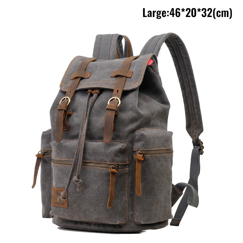 Vintage Canvas Men's Backpack | Stylish 14 Inch Laptop Bag