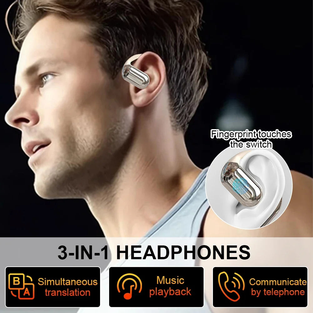 3-in-1 AI Translator Earbuds | 144 Languages Bluetooth Headset