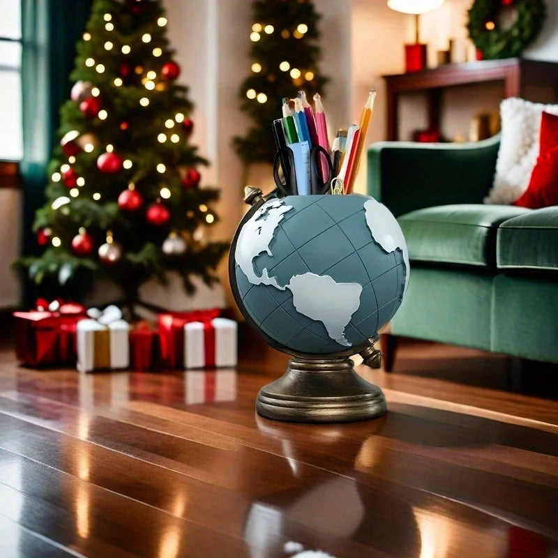 Creative Globe Pen Holder | Unique Desk Organizer for Office & Home