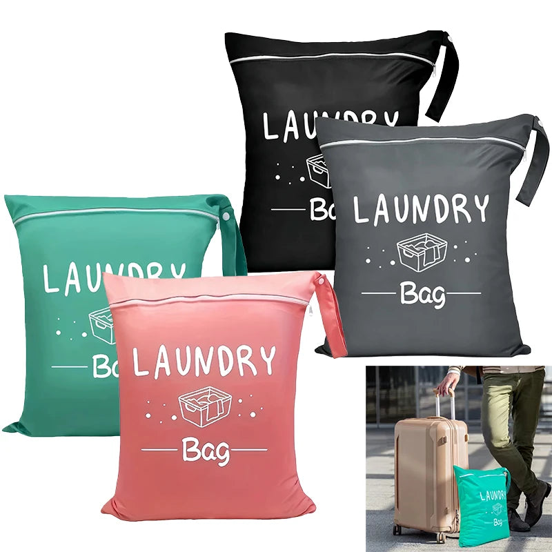 Waterproof Reusable Laundry Bags with Zip | Perfect for Travel & Fitness