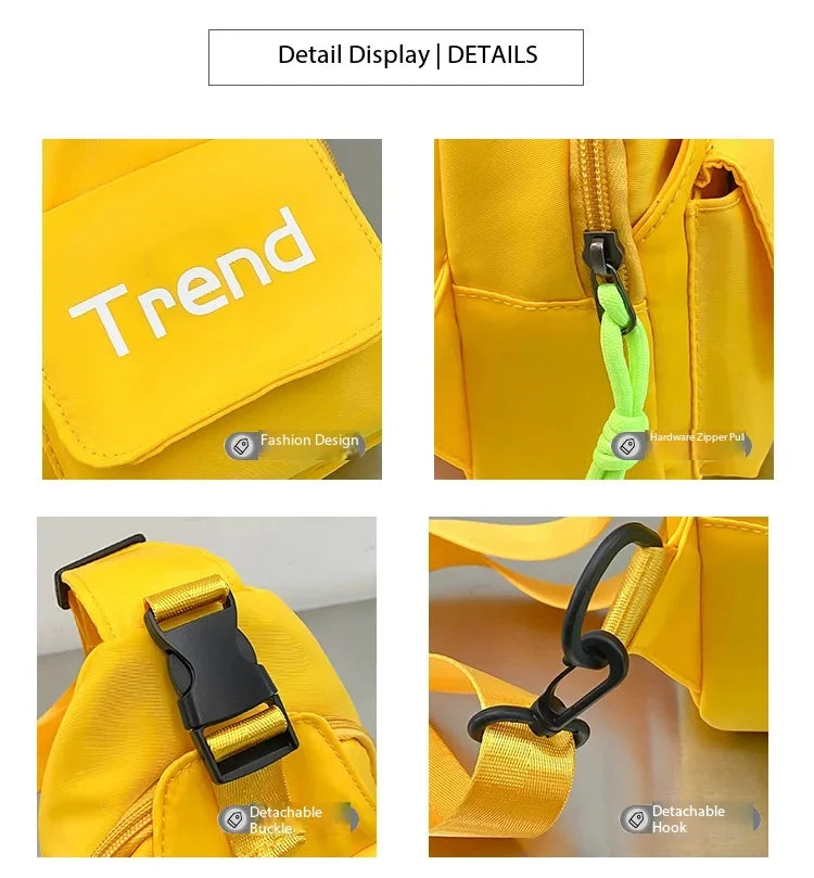 Cute Solid Color Children's Shoulder Bag | Stylish Kids Fanny Pack