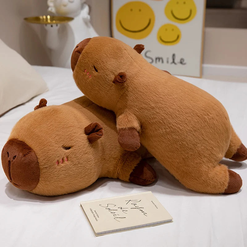 Long Capybara Cartoon Pillow | Comfortable Plush Cushion for Rest