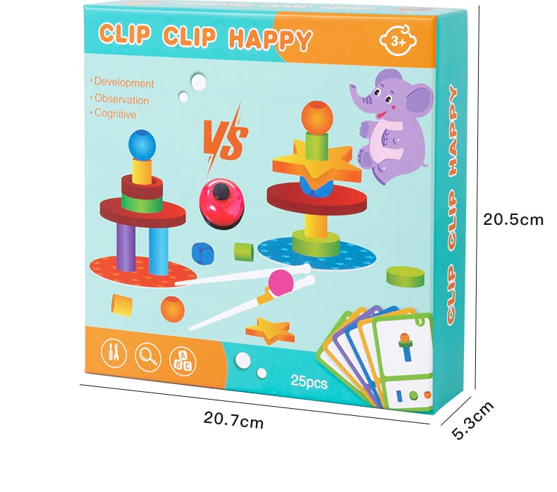 Wooden Clip Bead Game | Montessori Fine Motor Skills Toy