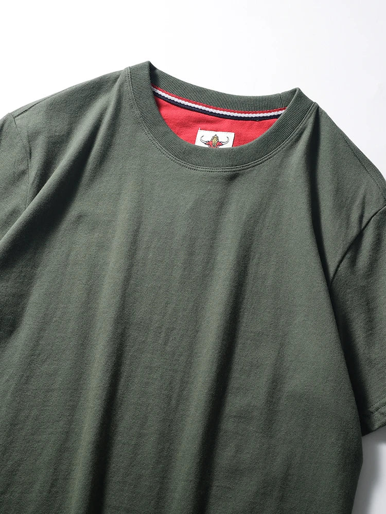 Men's Retro Solid Color Short Sleeve T-shirt | Summer Fashion Top
