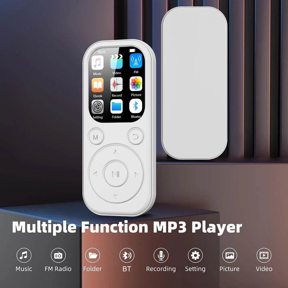 Compact MP3 MP4 Music Player | Bluetooth, Alarm Clock & E-Book