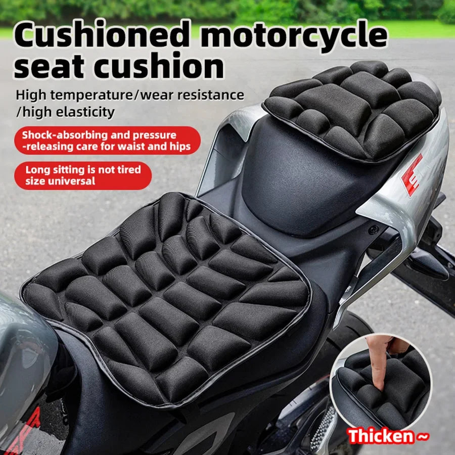 3D Gel Motorcycle Seat Pad | Universal Breathable Cushion