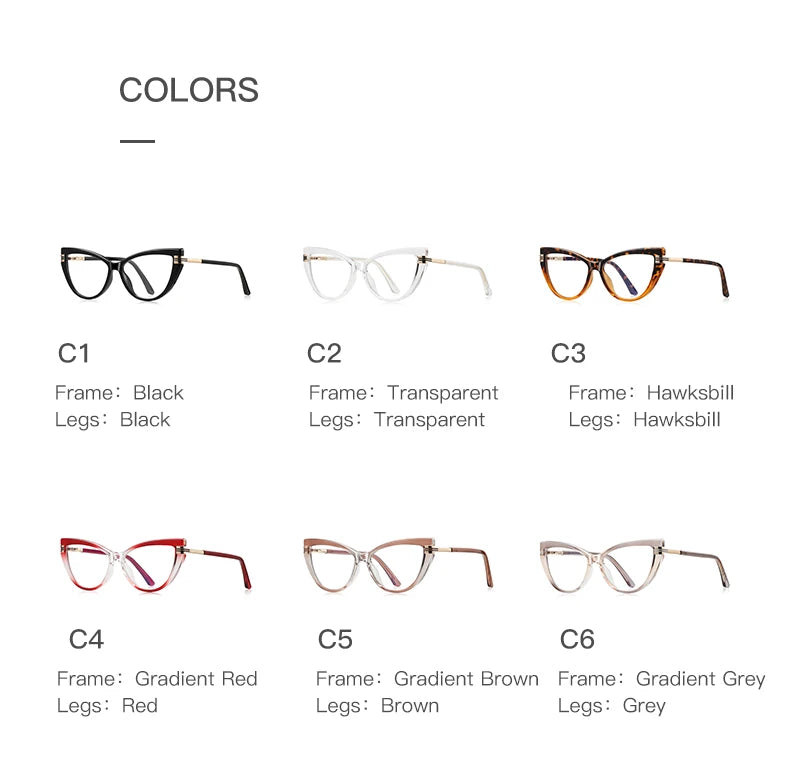 Chic Cat Eye Anti-Blue Light Reading Glasses for Women