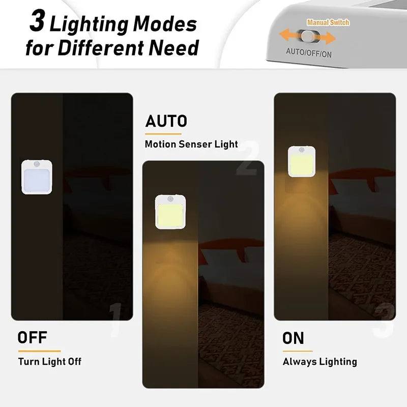 Motion Sensor LED Night Light | Wireless Bedside Lamp for Kids