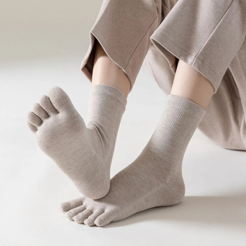 Compression Yoga Five Finger Socks for Women | Non-Slip Fitness Gear