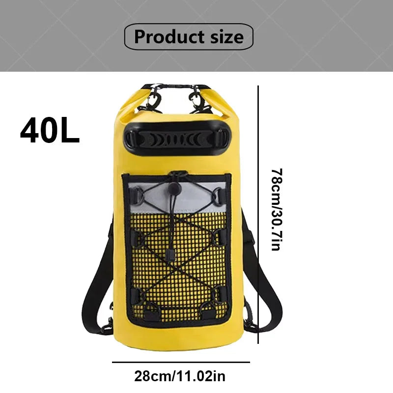 40L Waterproof Floating Dry Bag for Kayaking and Beach Activities