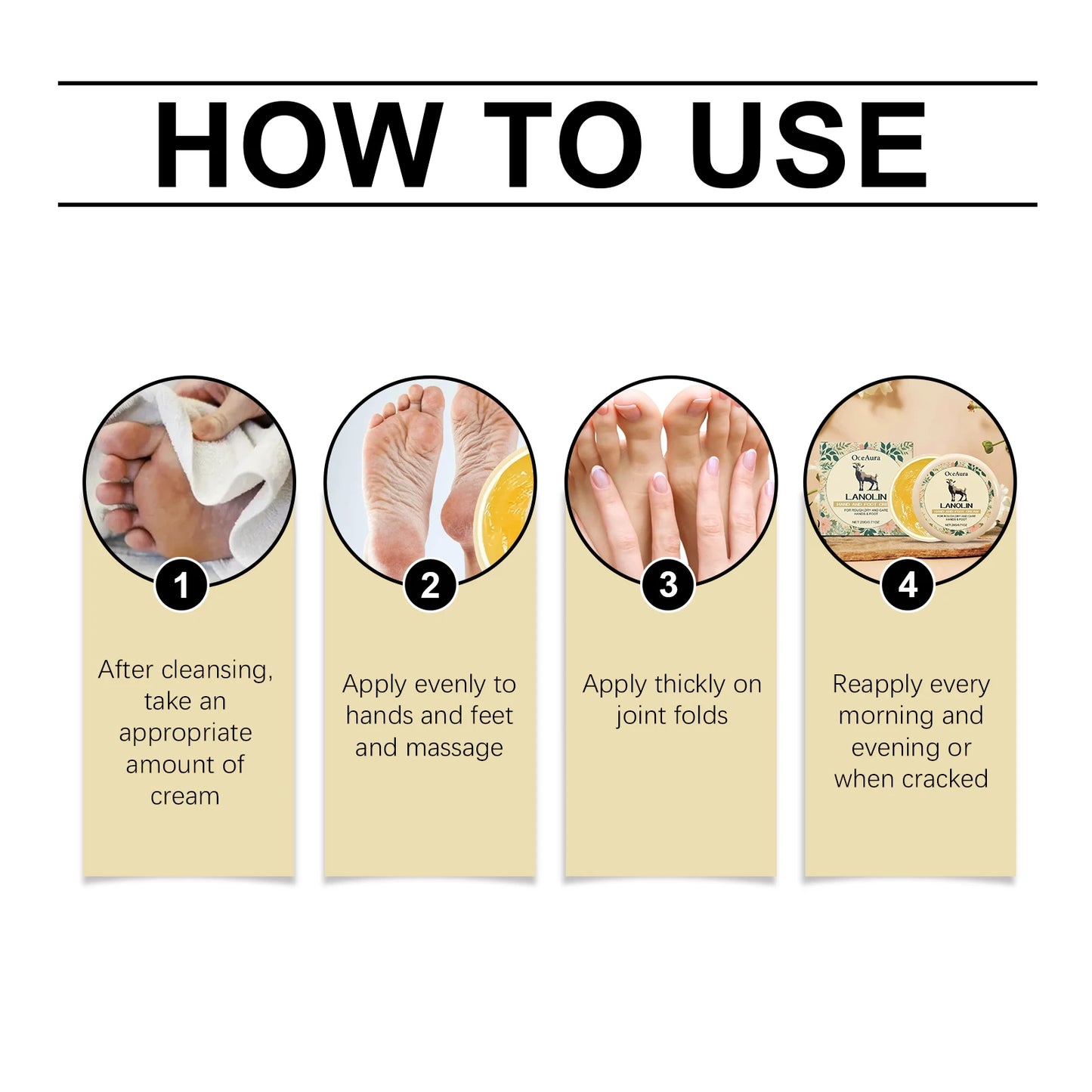 Moisturizing Cream for Hands and Feet | Repair Dry Skin
