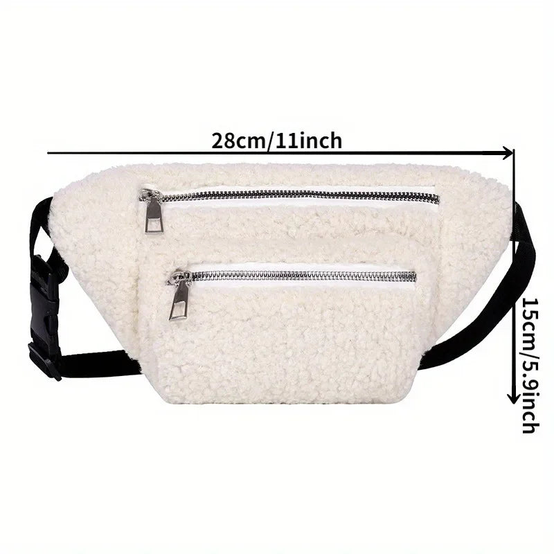 Riñonera de Pana de Peluche Elegante | Bolso Bandolera Versátil