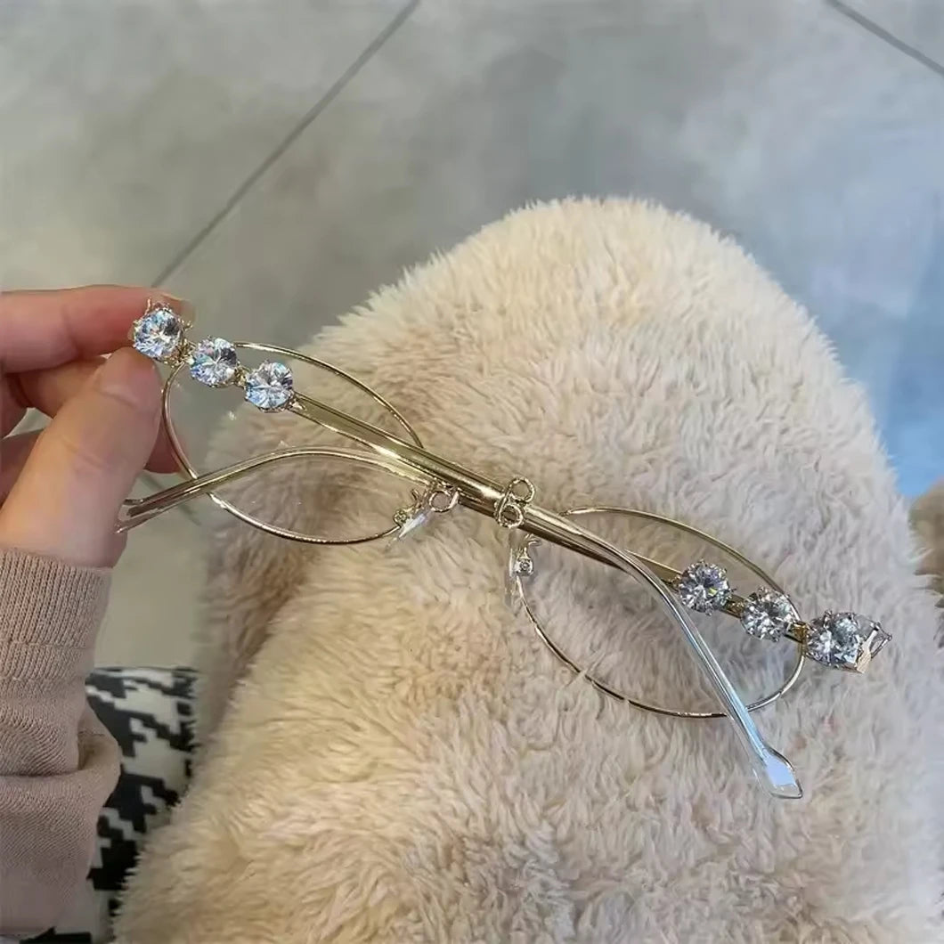 Women's Retro Silver Anti Blue Light Eyewear | Chic Oval Glasses