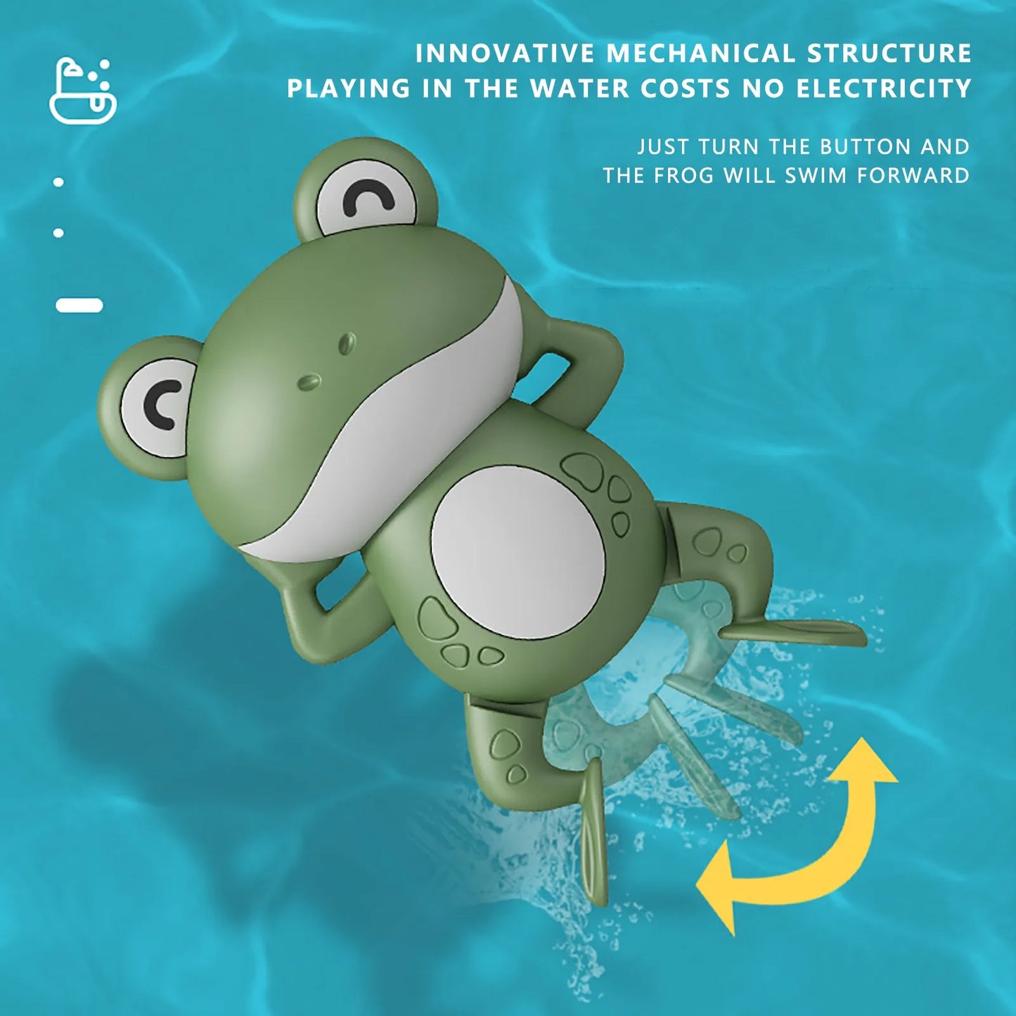 Cute Baby Bath Toys | Fun Frogs Clockwork Swimming Toy