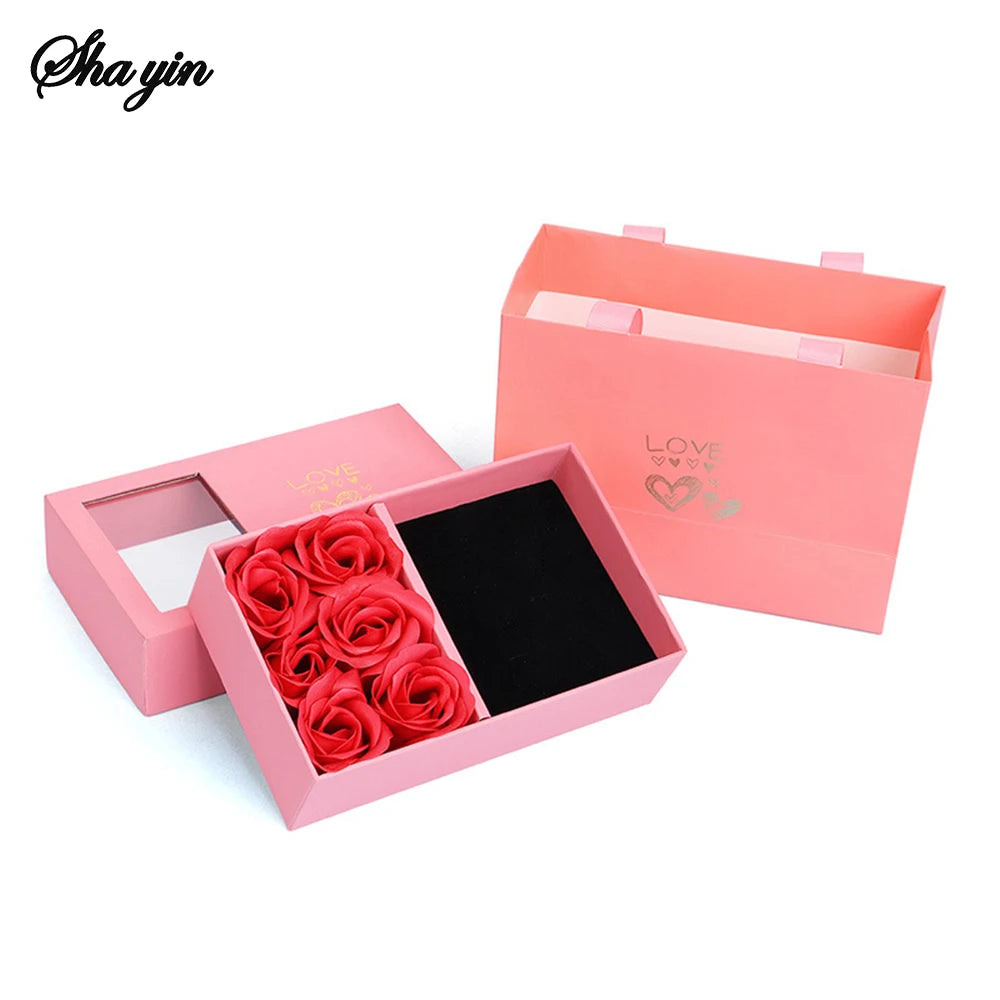 Immortal Flower Jewelry Box for Rings, Necklaces & Earrings