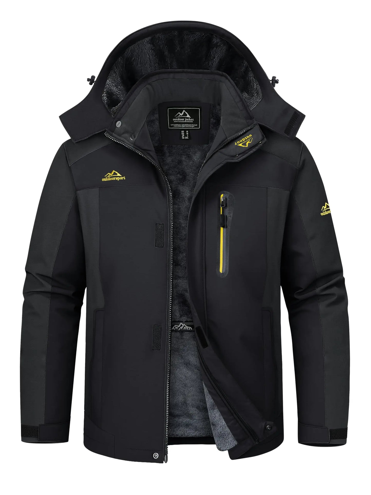 Men's Waterproof Winter Ski Jacket | Fleece Lined Snow Parka