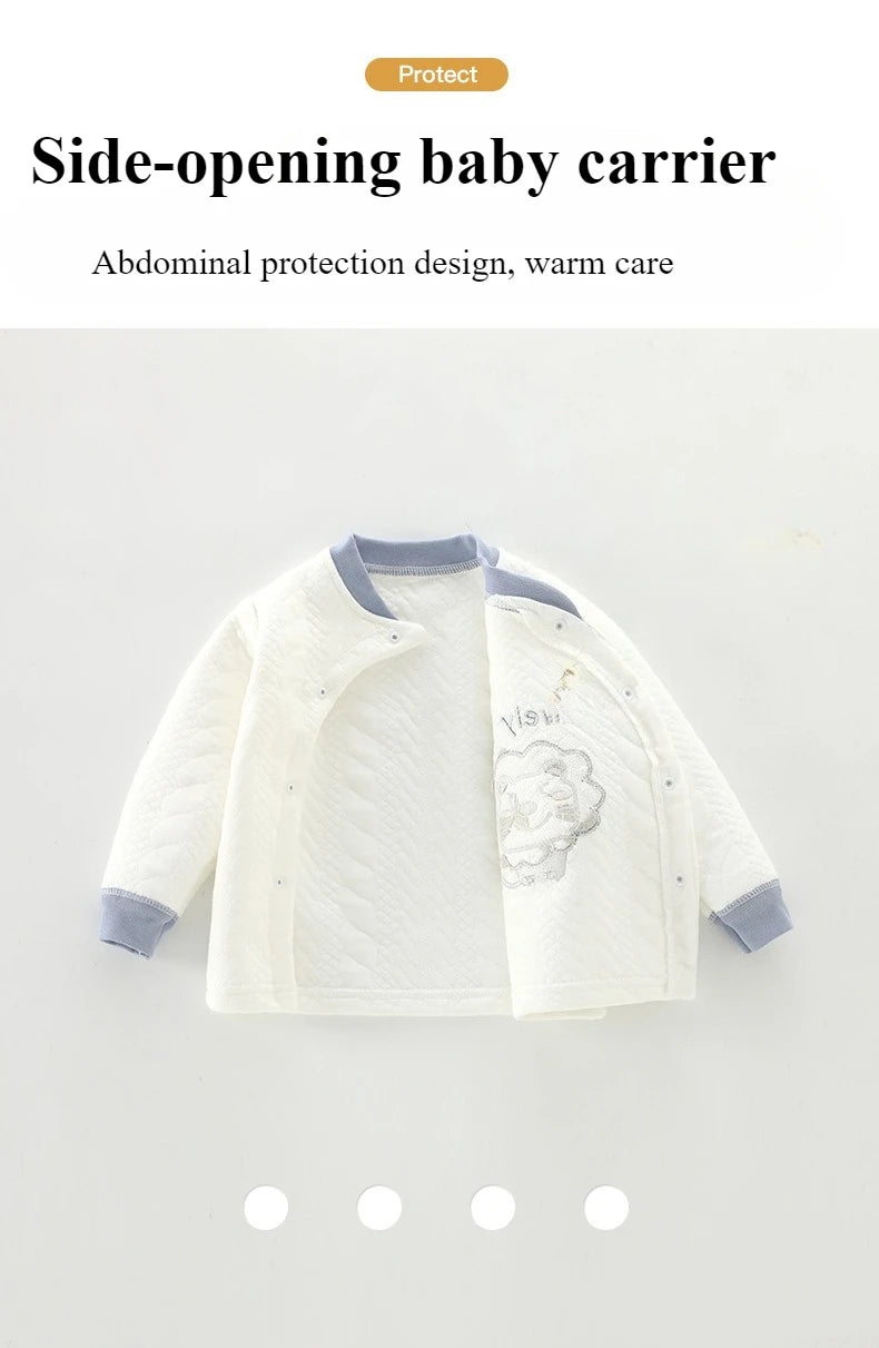 Cute Lion Print Baby Cotton Suit | Soft Long Sleeve & Pants Set