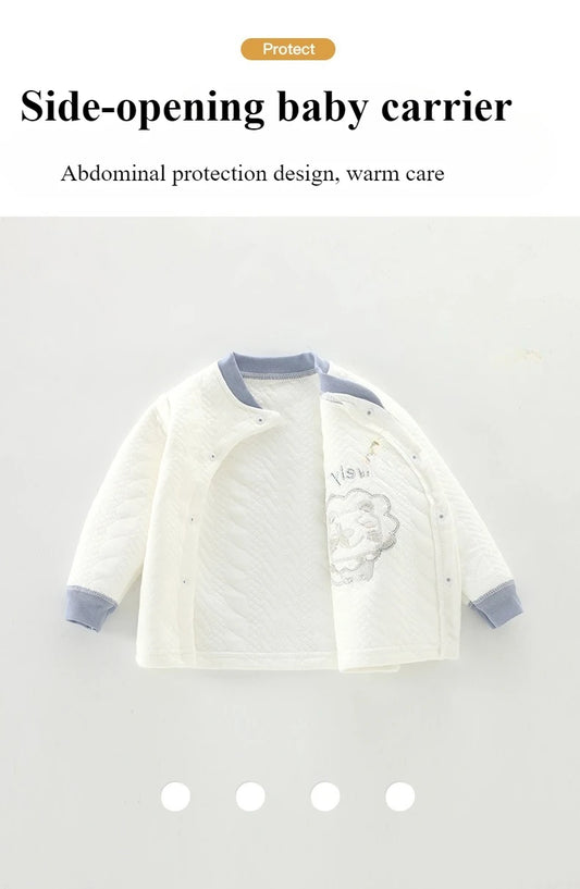Cute Lion Print Baby Cotton Suit | Soft Long Sleeve & Pants Set