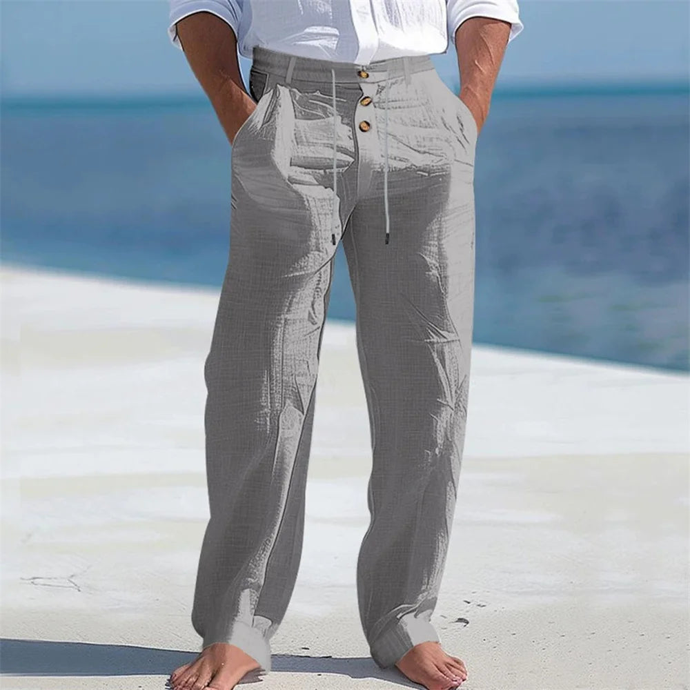 Men's Casual Cotton Drawstring Pants | Breathable Cozy Trousers