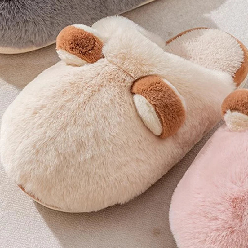 Women's Anti-Slip Plush Cotton Slippers | Cozy Warm Home Footwear