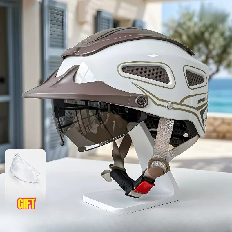 Summer Breathable Electric Motorcycle Helmet | Open Face Design