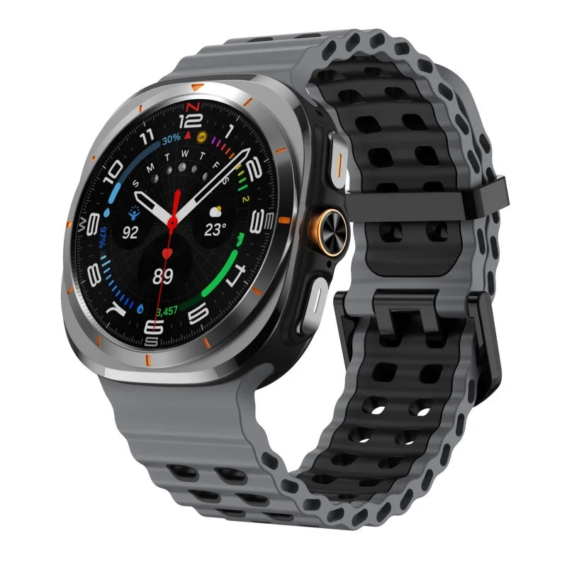 Silicone Sports Strap for Galaxy Watch | Breathable Marine Band