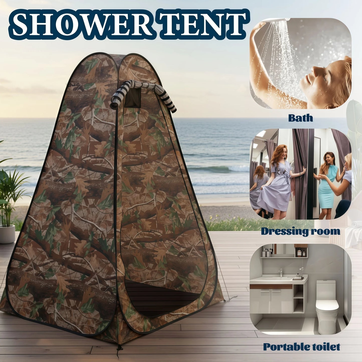 Portable Pop-Up Privacy Tent | Outdoor Shower & Toilet Shelter
