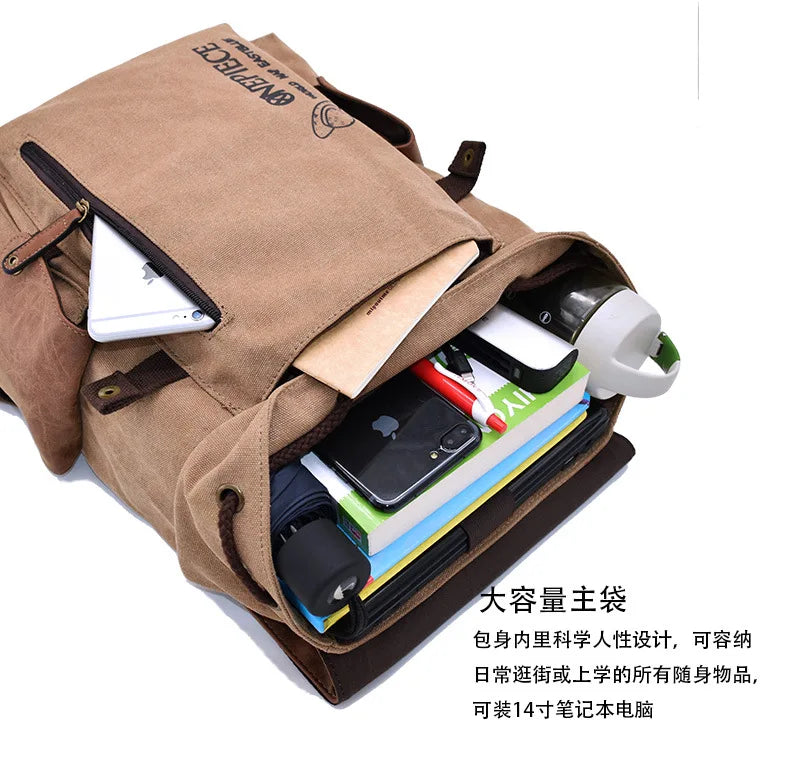 Large Capacity Cartoon Anime Canvas Backpack | Perfect for Fans