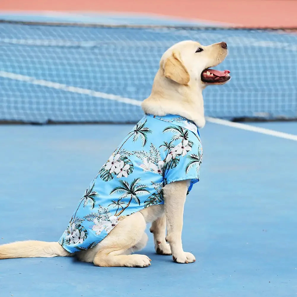 Bonitas camisetas de perro estilo hawaiano | Cómodas camisetas para mascotas