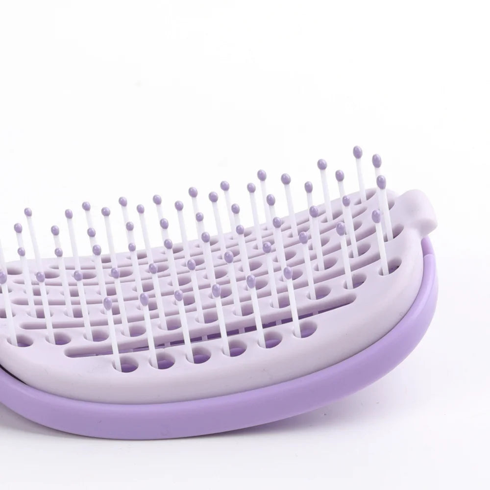 Self-Cleaning Foldable Hair Brush | Anti-Static Massage Comb