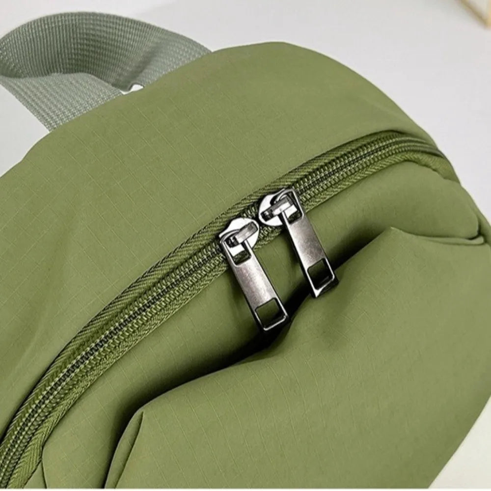 High-Capacity Women's Nylon Backpack | Lightweight Casual Schoolbag