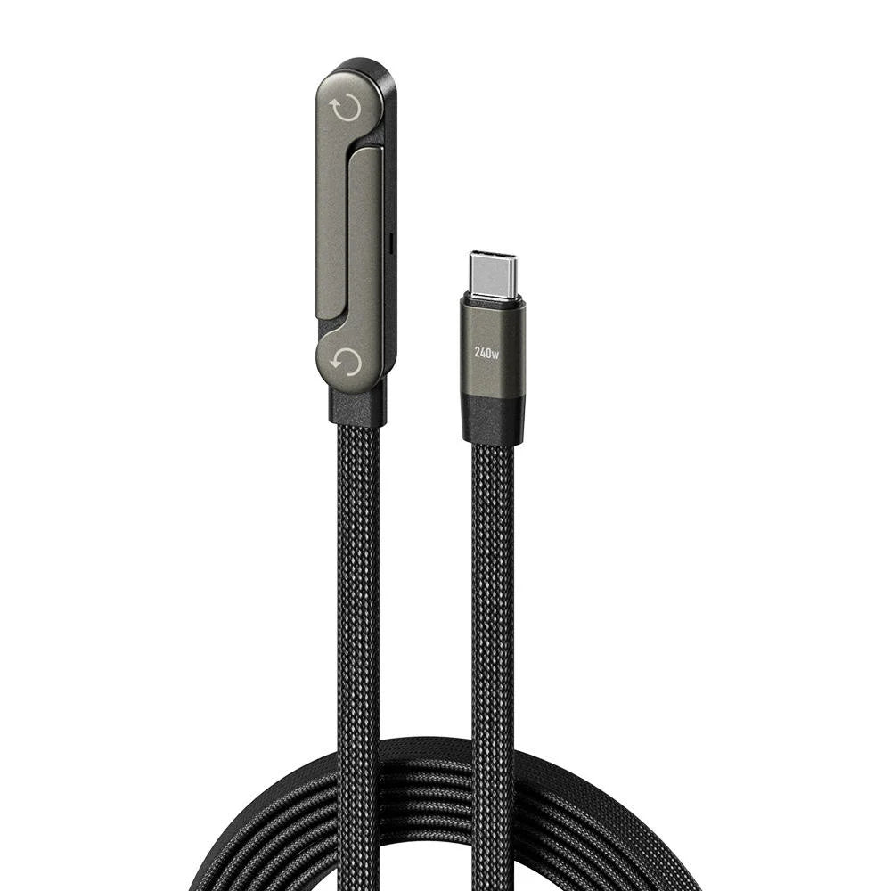240W Elbow Fast Charging Type-C Cable & Phone Holder Stand