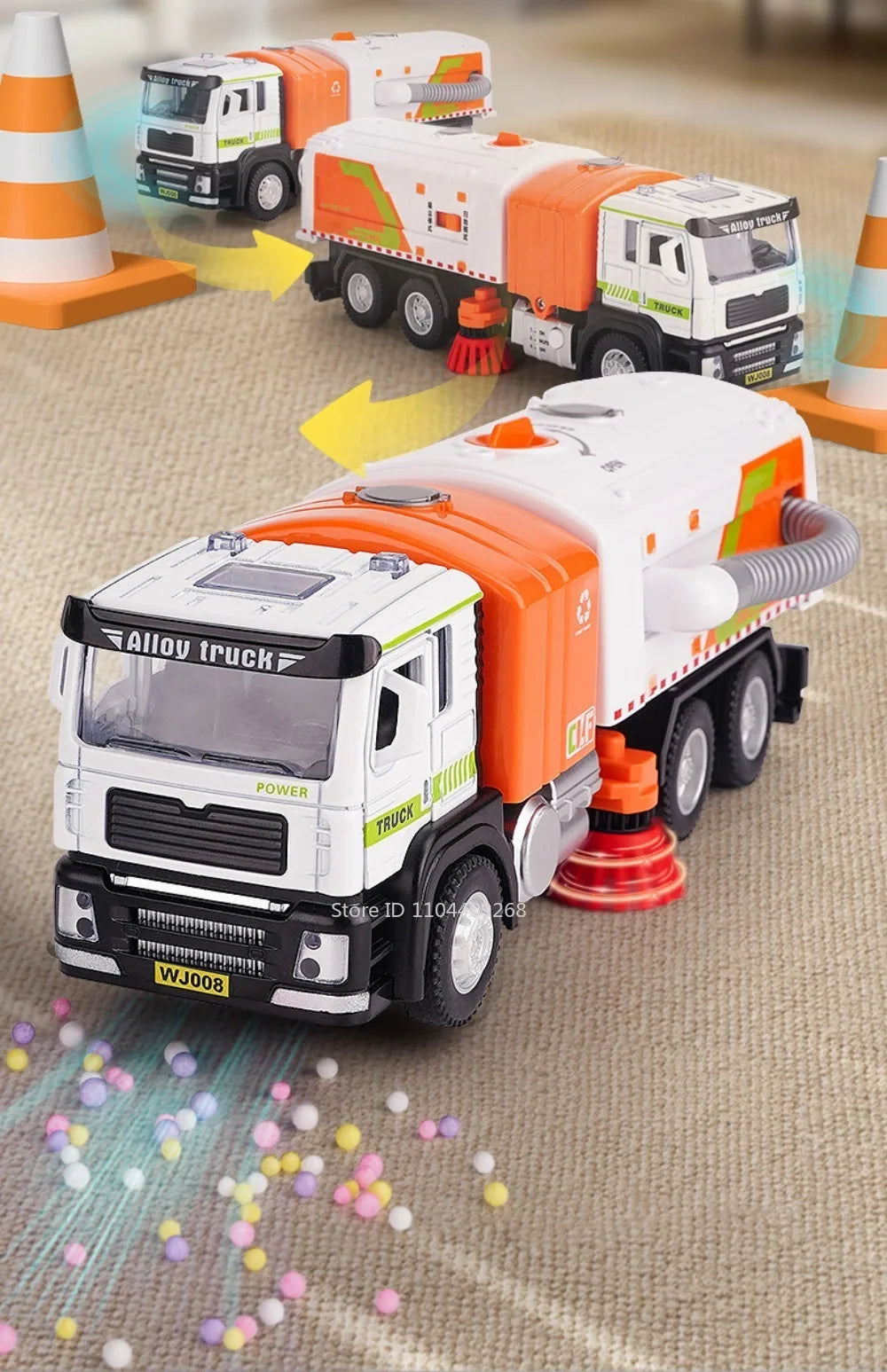 Electric Vacuum Cleaner Garbage Truck Model Toy for Kids