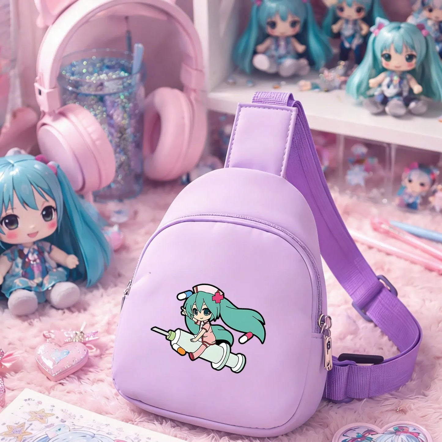 Chibi Anime Fan Gift Chest Bag | Stylish Cosplay Waist Pack