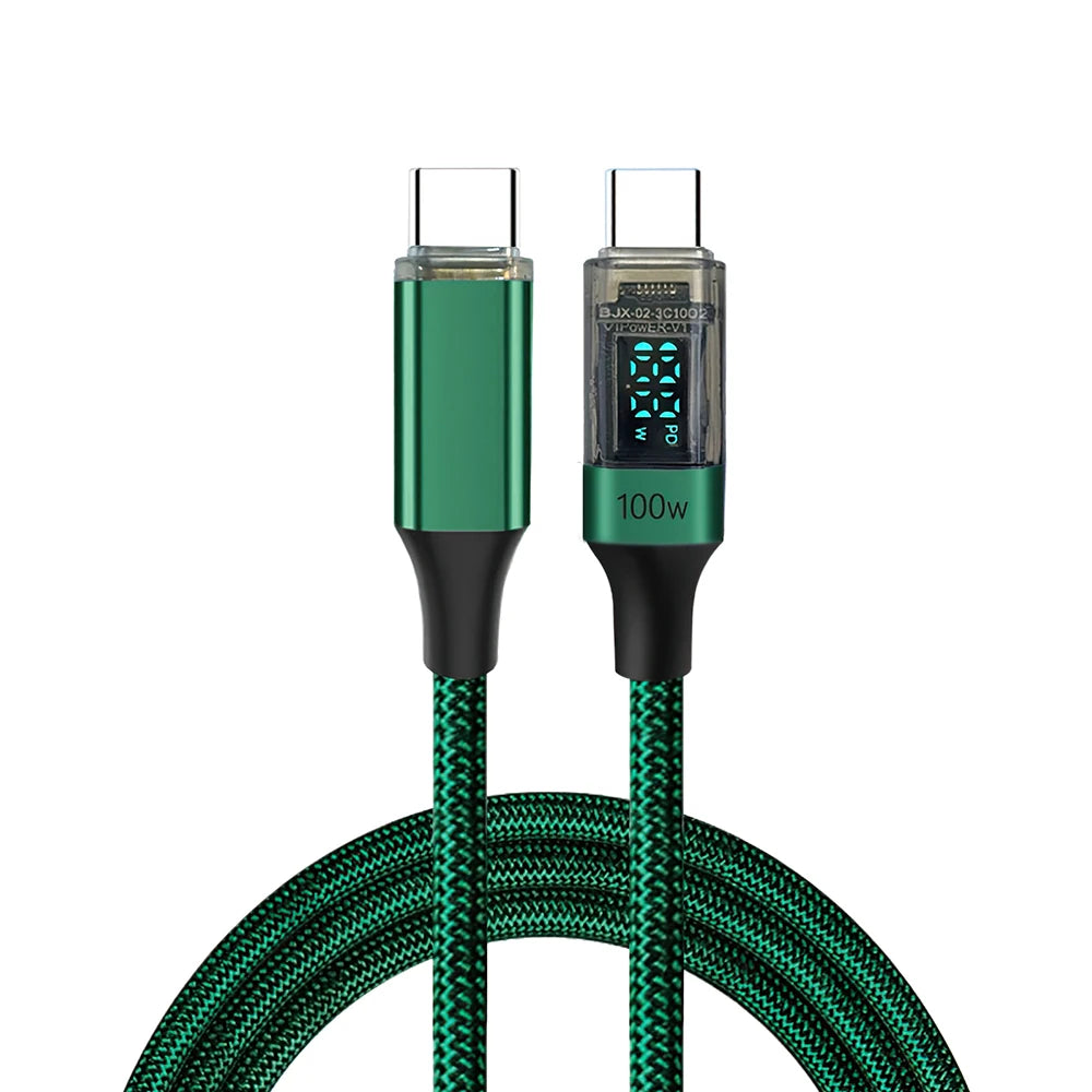 USB Type C to C Fast Charging Data Cable - 100W PD Support