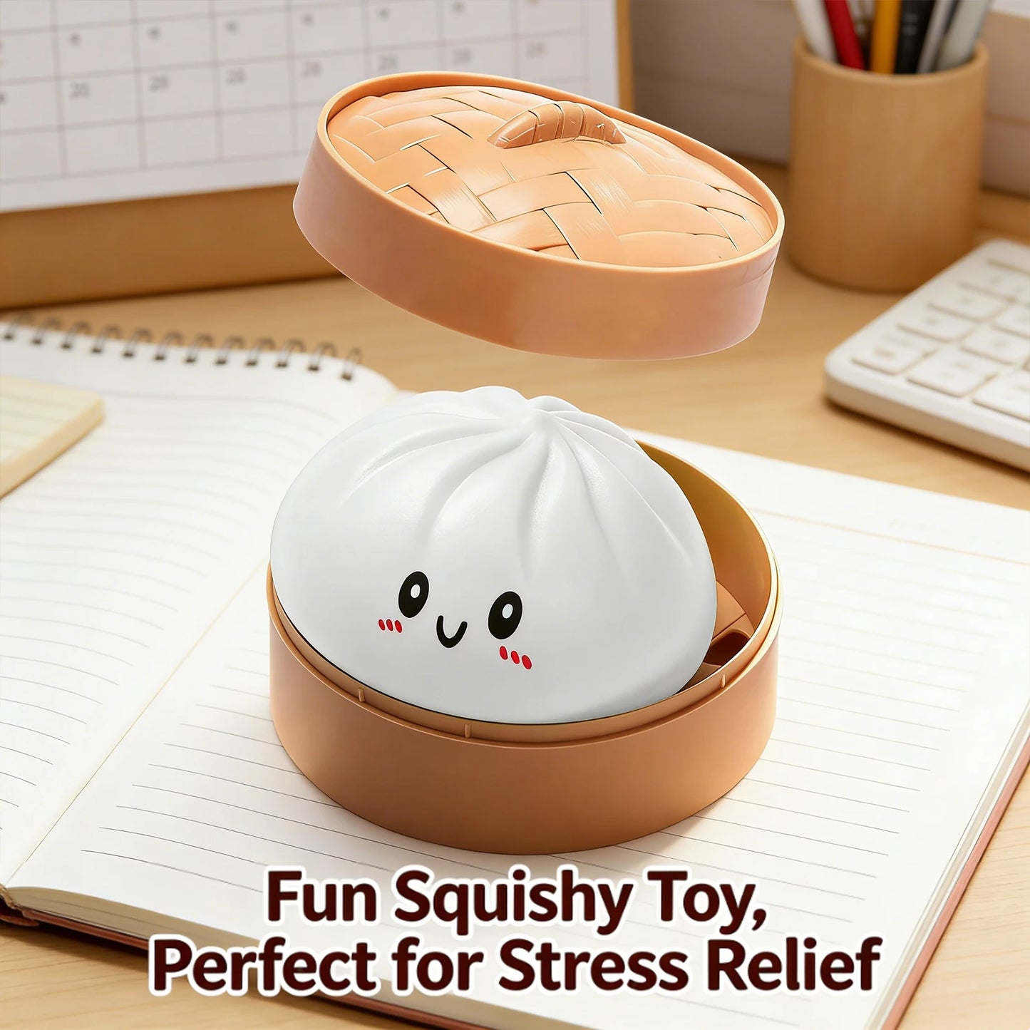 Colorful Simulated Dumpling Squishy Relaxing Relieve Anxiety Antistress Enhance Happiness Reusable Rebound Squeeze Reliever Toy