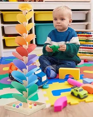 49PCS Wooden Marble Run Music Tree Toy | Fun Learning Game for Kids