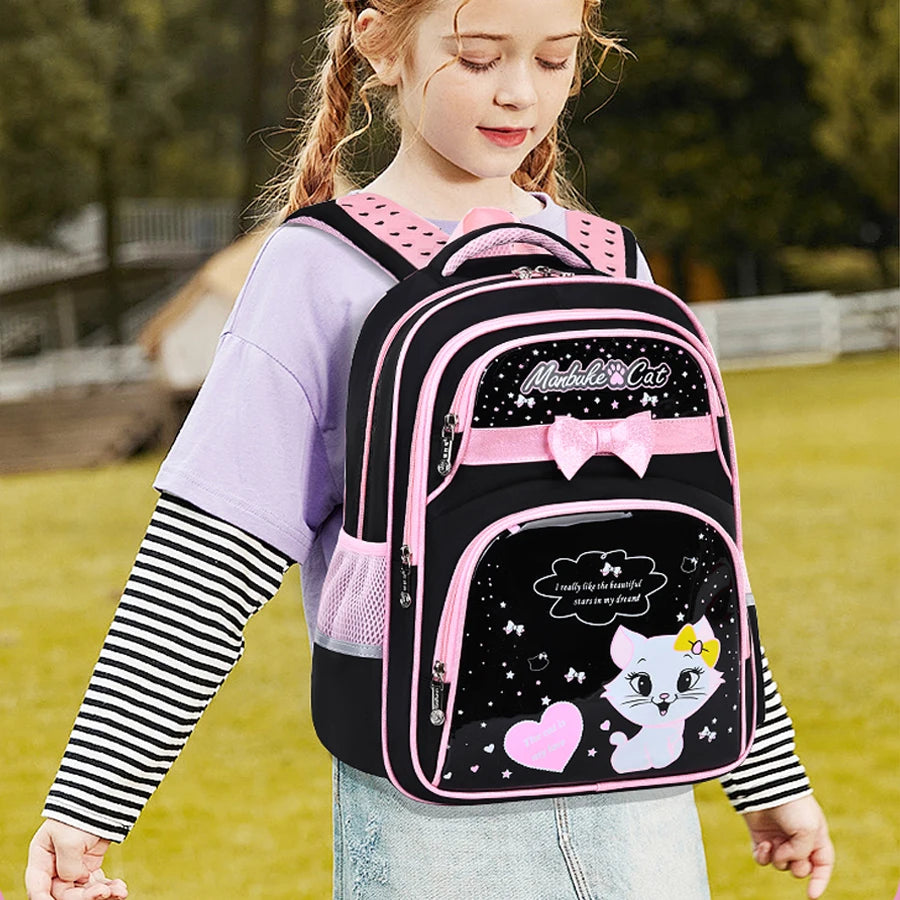 Cute Kitten Shoulder Bag | Adorable Backpack for School Girls