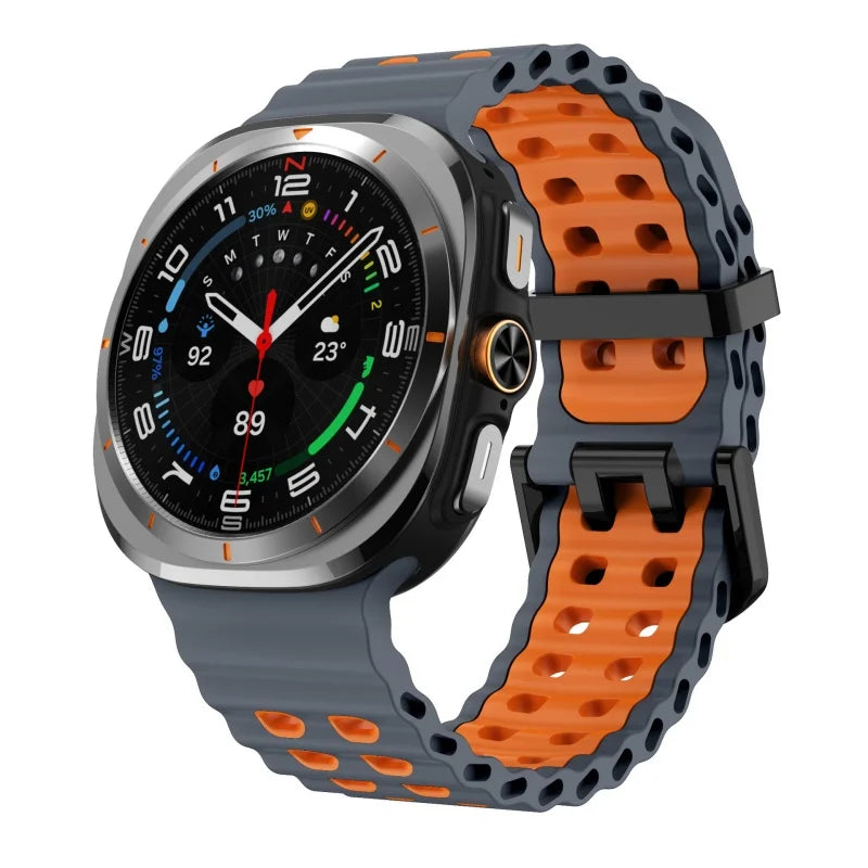Silicone Sports Strap for Galaxy Watch | Breathable Marine Band