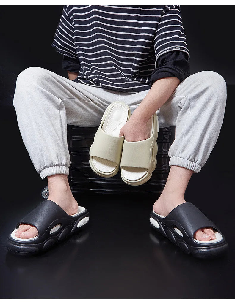 Men's Summer Sandals - Soft Cloud House Platform Slides for Beach