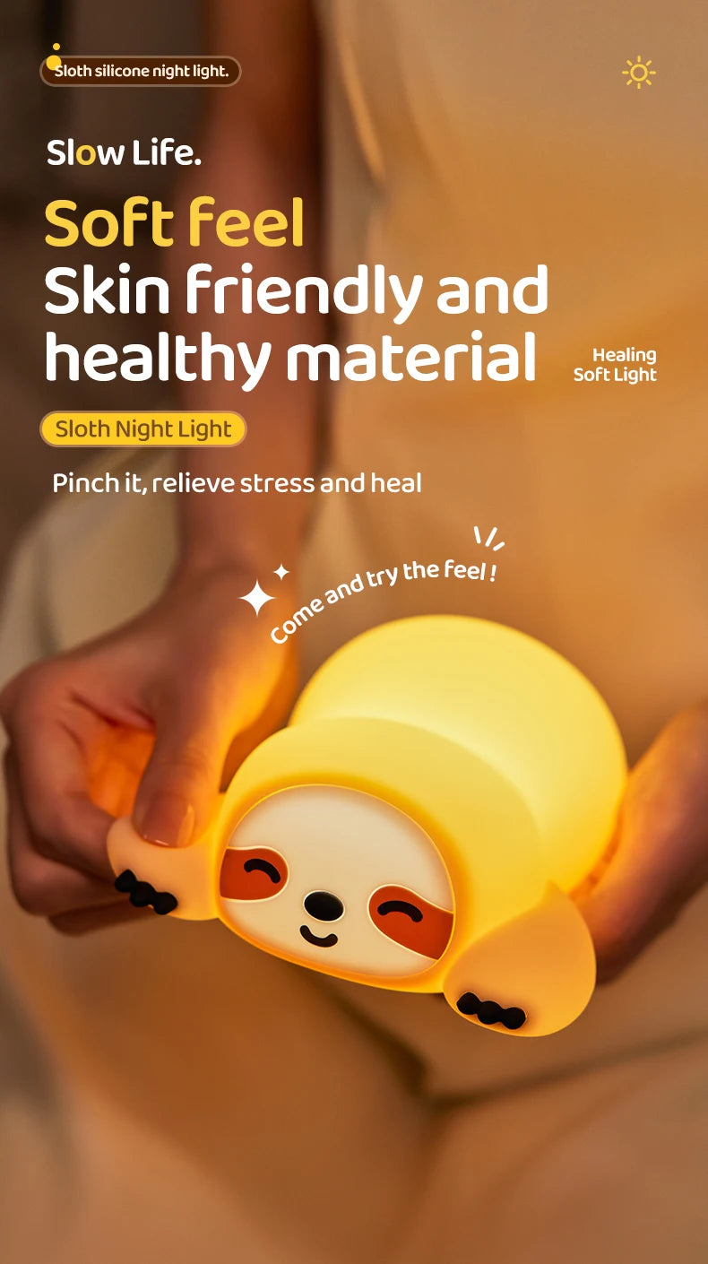 Lámpara de Mesa LED de Animales Kawaii | Luz Nocturna Divertida y Segura para Niños