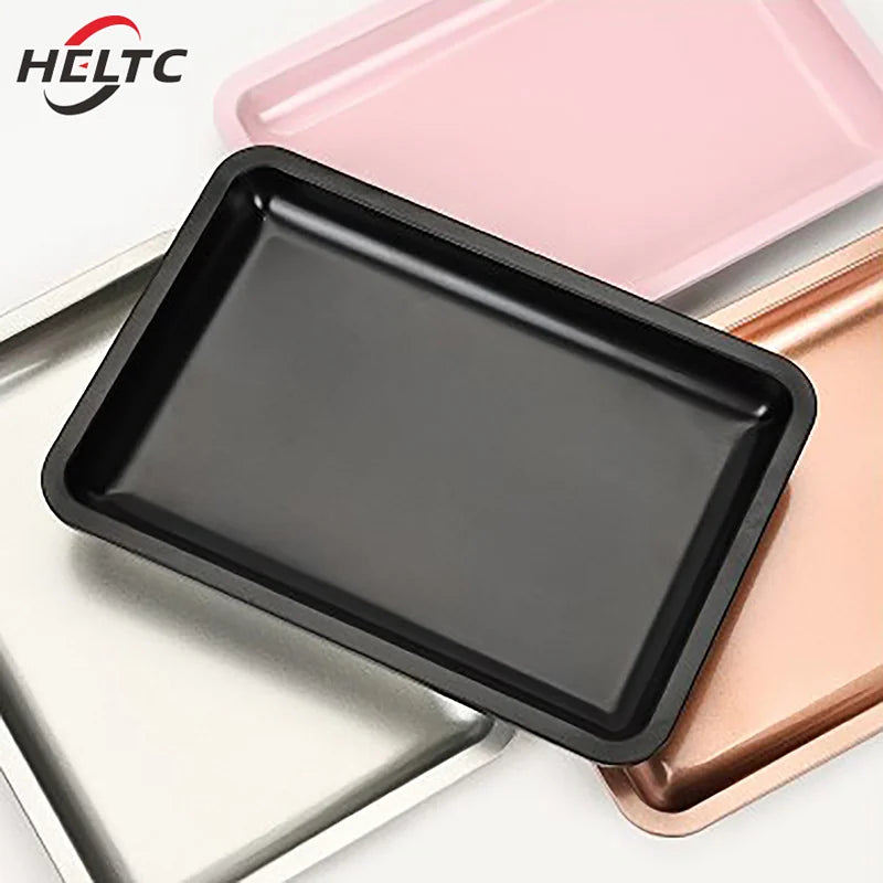 Solid Stainless Steel Rectangle Dessert Plate | Japanese-style Tray