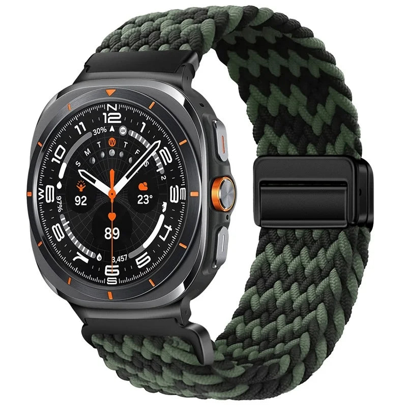 Nylon Braided Loop Strap | Magnetic Sport Bracelet for Watches