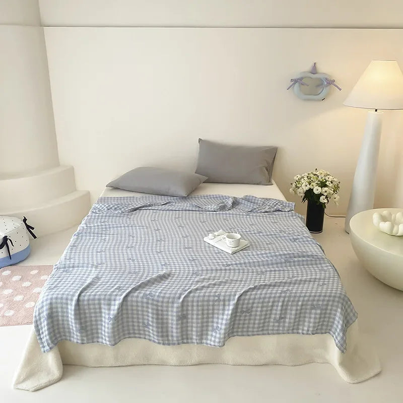 Summer Cool Cotton Blanket | Silky Smooth Air-Conditioning Blanket