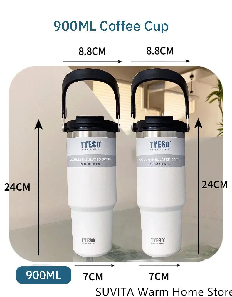Large Capacity Stainless Steel Coffee Tumbler | Thermal Insulated Mug