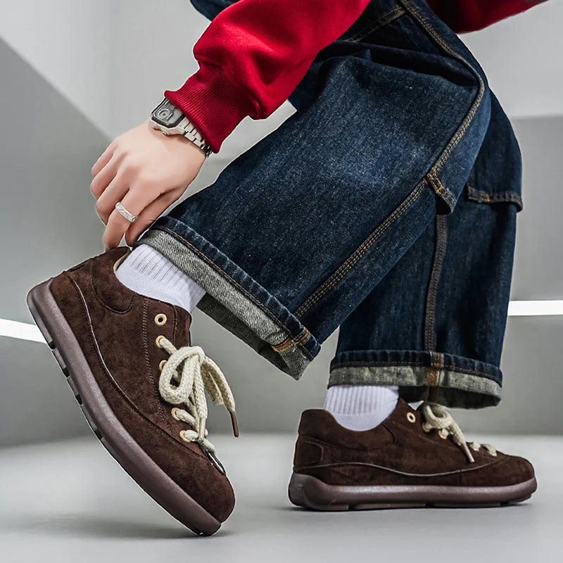 Thick Sole Breathable Anti Slip Sneakers | Stylish Men's Casual Shoes