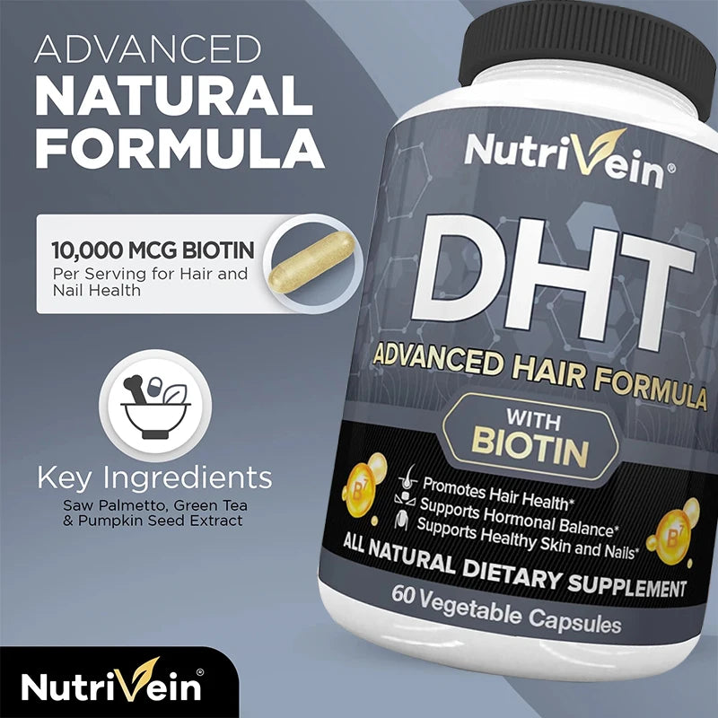 Premium DHT Blocker with Biotin | Hair Growth Supplement for All