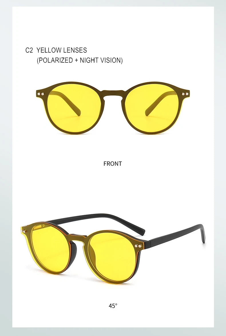 Custom Myopia Glasses with Polarized Clips | Stylish Vision Solution