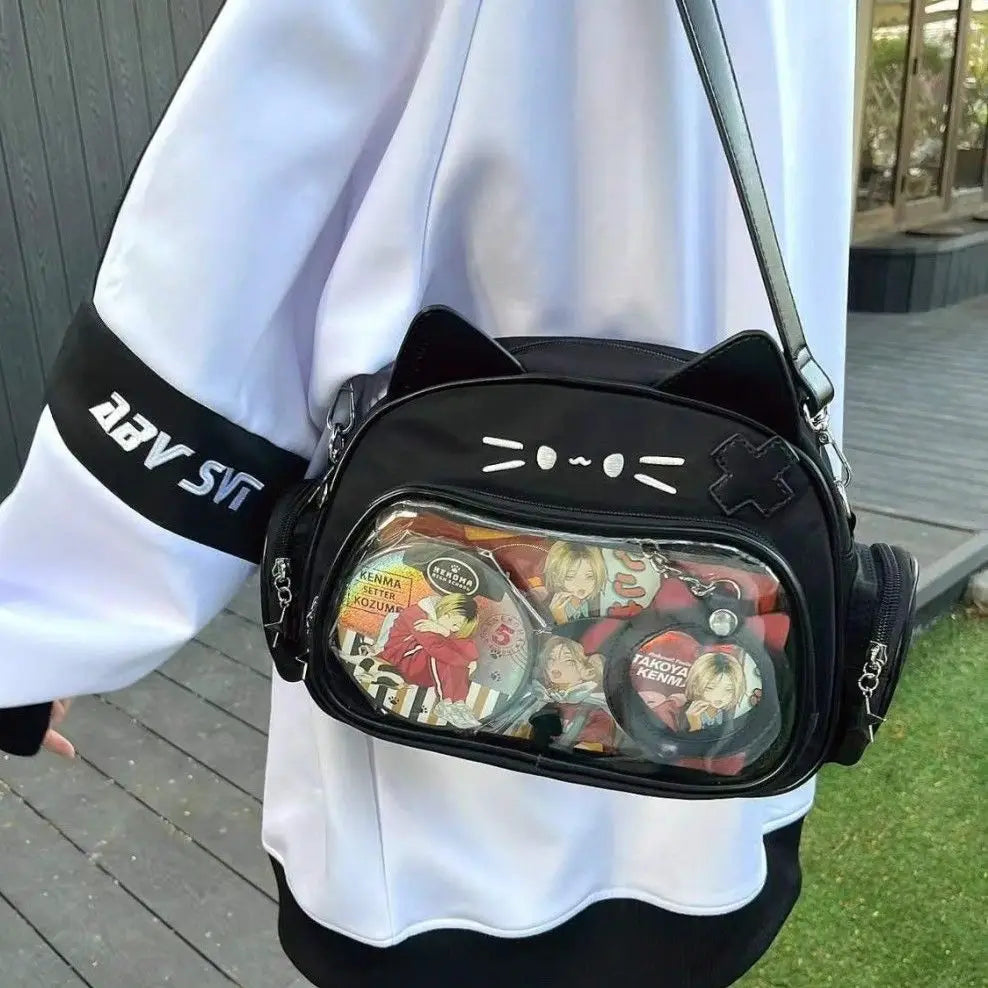 Cute Solid Black Ita Bag | Stylish Women's Everyday Backpack